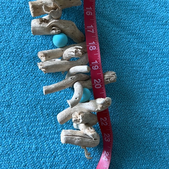 NWOT HANDMADE hanging driftwood and wooden beads - Picture 2 of 3
